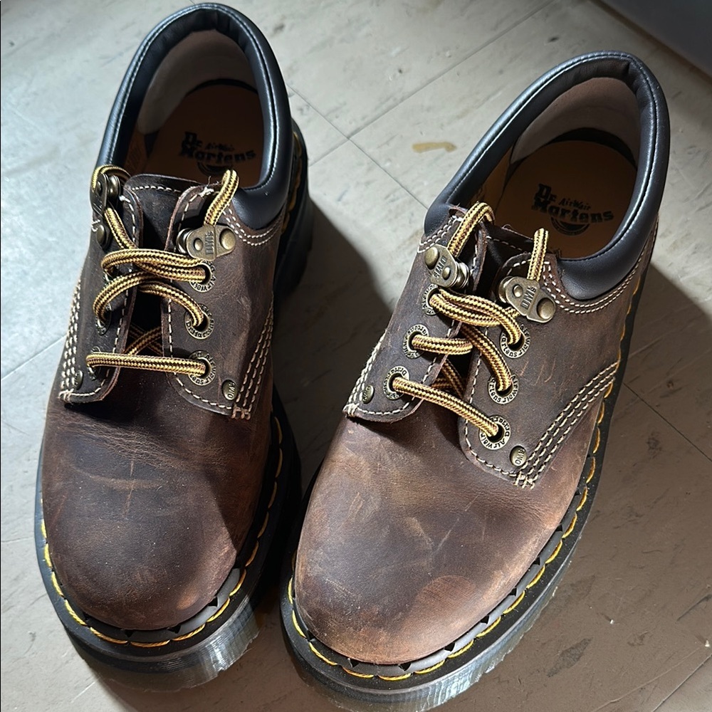 Dr. Martens Brown Leather Men's Shoes